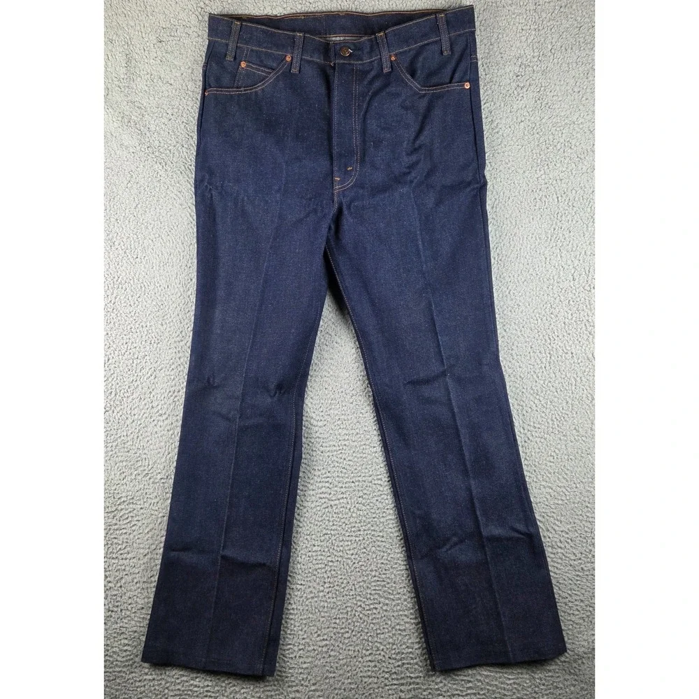 Vintage Levis 517 Jeans Mens 38x34 (37x33) Blue Orange Tab Bootcut‎ USA 80s